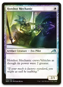Hotshot Mechanic #16 (Foil) (NM) Kamigawa Neon Dynasty NEO Magic MTG - Image 1