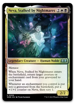 Neva, Stalked by Nightmares #209 (Foil) (NM) Wilds of Eldraine WOE Magic MTG - Image 1