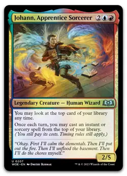 Johann, Apprentice Sorcerer #207 (Foil) (NM) Wilds of Eldraine WOE Magic MTG - Image 1