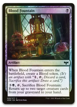 Blood Fountain #95 (Foil) (NM) Crimson Vow VOW Magic MTG - Image 1