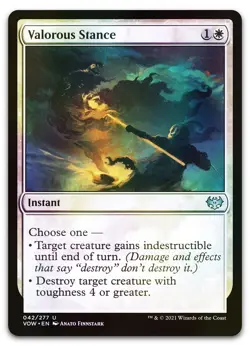 Valorous Stance #42 (Foil) (NM) Crimson Vow VOW Magic MTG - Image 1