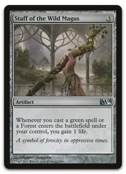 Staff of the Wild Magus #223 (NM) Magic 2014 M14 Magic MTG - Image 1