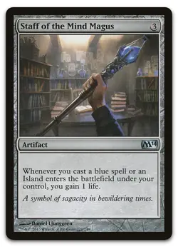 Staff of the Mind Magus #221 (NM) Magic 2014 M14 Magic MTG - Image 1