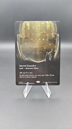 MTG Sacred Foundry - Galaxy Foil - Borderless, NM-Mint, Edge of Eternities - Image 1