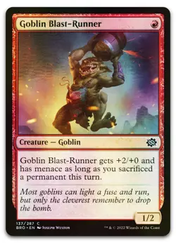 Goblin Blast-Runner #137 (Foil) (NM) Brothers' War BRO Magic MTG - Image 1