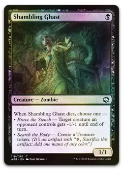Shambling Ghast #119 (Foil) (NM) Forgotten Realms AFR Magic MTG - Image 1