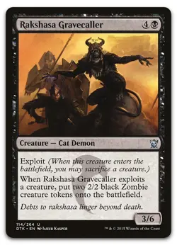 Rakshasa Gravecaller #114 (LP) Dragons of Tarkir DTK Magic MTG - Image 1
