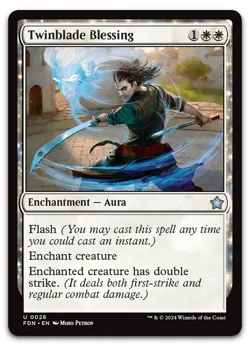 Twinblade Blessing #26 (NM) Foundations FDN Magic MTG - Image 1