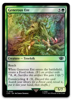 Generous Ent #169 (Foil) (NM) Lord of the Rings LTR Magic MTG - Image 1