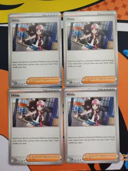 4 x Hilda Trainer 084/086 Playset - White Flare Pokemon - Near Mint / Mint - Image 1