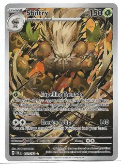 Shiftry 163/162 SV05: Temporal Forces Holo Illustration Rare Pokemon TCG - NM - Image 1