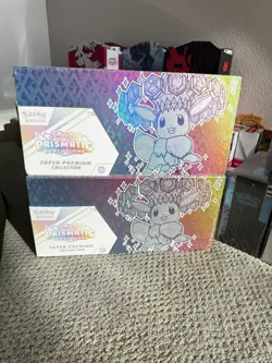 2X Pokemon Prismatic Evolutions Super Premium Collection SPC Eevee - SEALED - Image 1