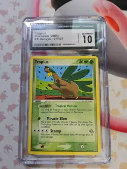 RARE LOW POP 1 of 17❤‍ Troplus Pokemon 2005 EX Deoxys - 27/107 CGC Gem Mint 10 - Image 1