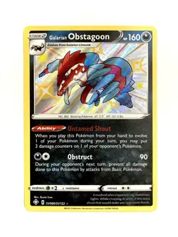Galarian Obstagoon SV080/SV122 Shining Fates Shiny Holo Rare Pokemon TCG NM - Image 1