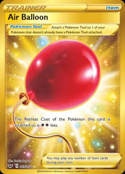 NM-Mint, English - 1 x Pokemon Air Balloon - 213/202 - Secret Rare Sword & Shiel - Image 1