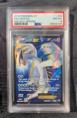 PSA 8 2015 Pokemon XY Ancient Origins Lugia EX Full Art 94/98 - Image 1