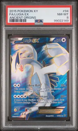 PSA 8 2015 Pokemon XY Ancient Origins Lugia EX Full Art 94/98 - Image 2