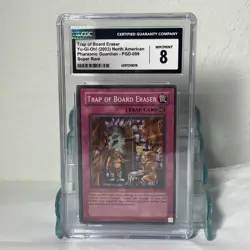 Trap Of Board Eraser 2003 CGC 8 Pharaonic Guardian 1st Ed Super PGD-099 Yugioh - Image 1