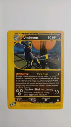 Pokemon Umbreon Card 41/147 Non-Holo Rare Aquapolis 2002 Nintendo -LP *READ DESC - Image 1