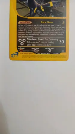 Pokemon Umbreon Card 41/147 Non-Holo Rare Aquapolis 2002 Nintendo -LP *READ DESC - Image 3