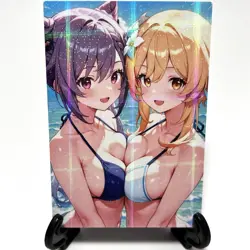 Genshin Impact Lumine Keqing Sexy Anime Waifu Girls Lewd Goddess Story Art Card - Image 1