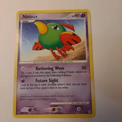 Natu Pokemon Card Level 9 HP 40 Basic 2007 96/132 Regular - Image 1
