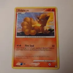 Vulpix Pokemon Card Level 16 HP 60 Basic 2007 107/123 Regular - Image 1
