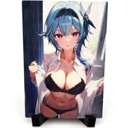 Genshin Impact Eula Sexy Lingerie Anime Waifu Girl Lewd Goddess Story Art Card - Image 1