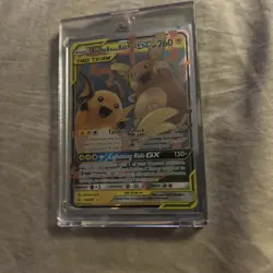 Tag Team Raichu Alolan Raichu GX Holo Card 54/236 Unified Minds Ultra Rare - Image 1