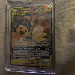 Tag Team Raichu Alolan Raichu GX Holo Card 54/236 Unified Minds Ultra Rare - Image 3