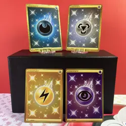 NM Pokemon Energy Gold Secret Rare 4 Card Lot Darkness Metal Lightning Psychic - Image 1
