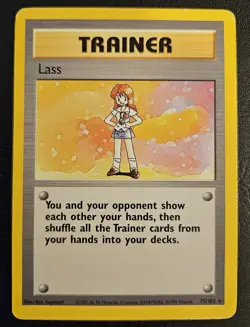 Lass 75/102 Pokemon Base Set Unlimited Rare Card WOTC HP - Image 1