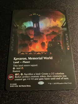 MTG - Kavaron, Memorial World (Borderless) Edge of Eternities Foil - Near Mint - Image 4