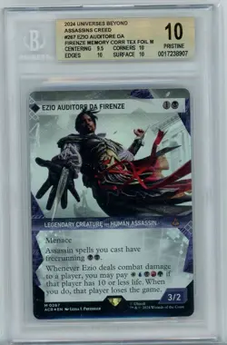 MTG Assassins Creed Ezio Auditore Da Firenze Textured Foil BGS 10 - Image 1