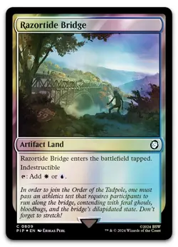 Razortide Bridge (Surge Foil) #809 (NM) Fallout PIP Magic MTG - Image 1