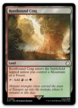 Rootbound Crag #284 (NM) Fallout PIP Magic MTG - Image 1