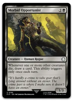 Morbid Opportunist #186 (NM) Fallout PIP Magic MTG - Image 1