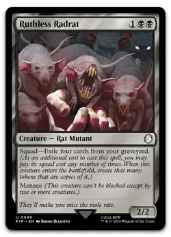 Ruthless Radrat #48 (NM) Fallout PIP Magic MTG - Image 1