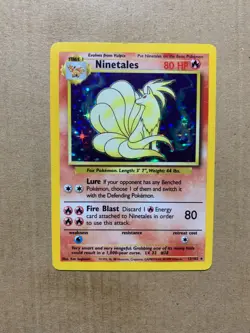 Ninetales 12/102 Base Set - Holo Pokemon Card - EXCELLENT - Image 1