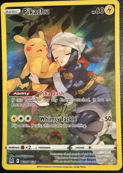 Pokemon TCG Pikachu TG05/TG30 Swsh11: Lost Origin Trainer Gallery Holo LP - Image 1