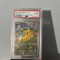 2024 POKEMON SVP BLACK STAR PROMO PALDEA ADVENTURE CHEST 88 PIKACHU💎MINT PSA 10 - Image 1