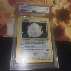 Pokemon Chansey Base Set 2 Holo Rare #3 PSA 9 Mint - Image 2
