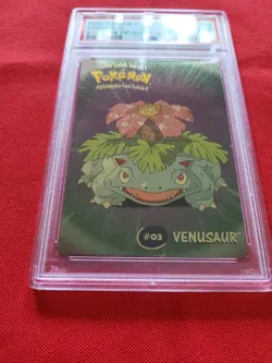 2000 Danone Pokemon: Venusaur Stadium Tip-Shiny Gold Foil #1 - Vintage PSA 4 - Image 4