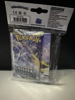 Pokemon TCG Sword Shield Silver Tempest Mini Portfolio Sealed Booster Pack - Image 1