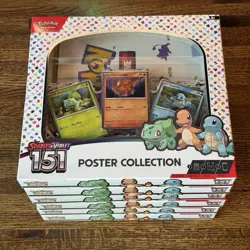 Pokemon TCG Scarlet & Violet 151 Poster Collection Boxes - Sealed Lot Case of 12 - Image 1