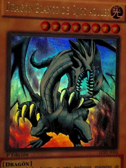 YUGIOH! BLUE-EYES WHITE DRAGON SPANISH 1ST EDITION. LOB-001/LDD-S001 NEAR MINT - Image 2