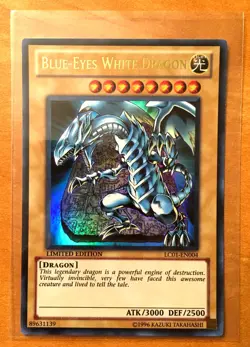 Yugioh Blue-Eyes White Dragon - LC01-EN004 Ultra Rare 2010 Legendary Coll. NM - Image 1