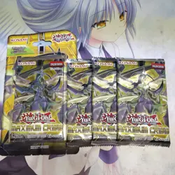 YuGiOh TCG Maximum Crisis Booster Pack Unlimited Konami New/Sealed x4 - Image 1