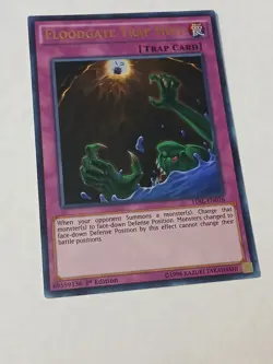 Yugioh Floodgate Trap Hole TDIL-EN076 Ultra Rare 1st Edition LP - Image 1