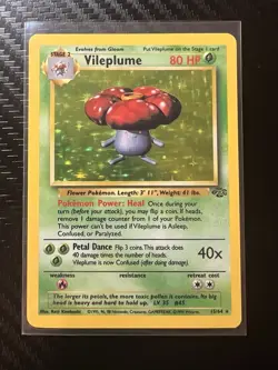 Vileplume Jungle Holo Card 15/64 Unlimited Pokemon Card LP+ - Image 1